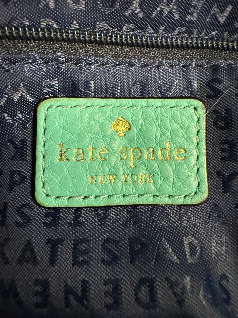 Kate Spade Highland Place Mini Maria Teal Leather Crossbody Bag